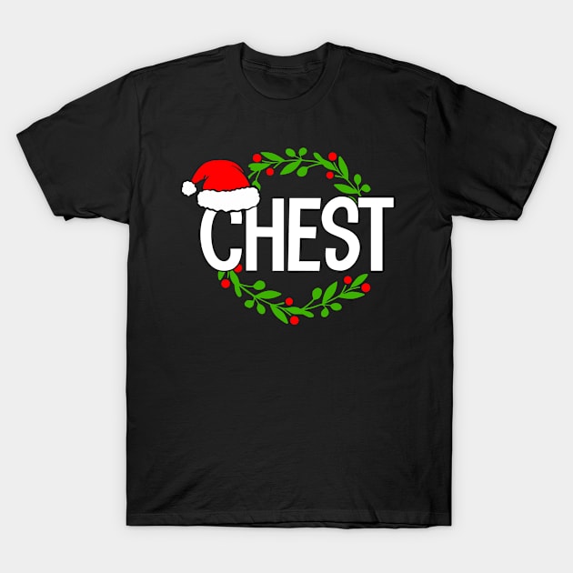 Funny Christmas Chest Nuts Christmas Couple Mr and Mrs Love T-Shirt by William